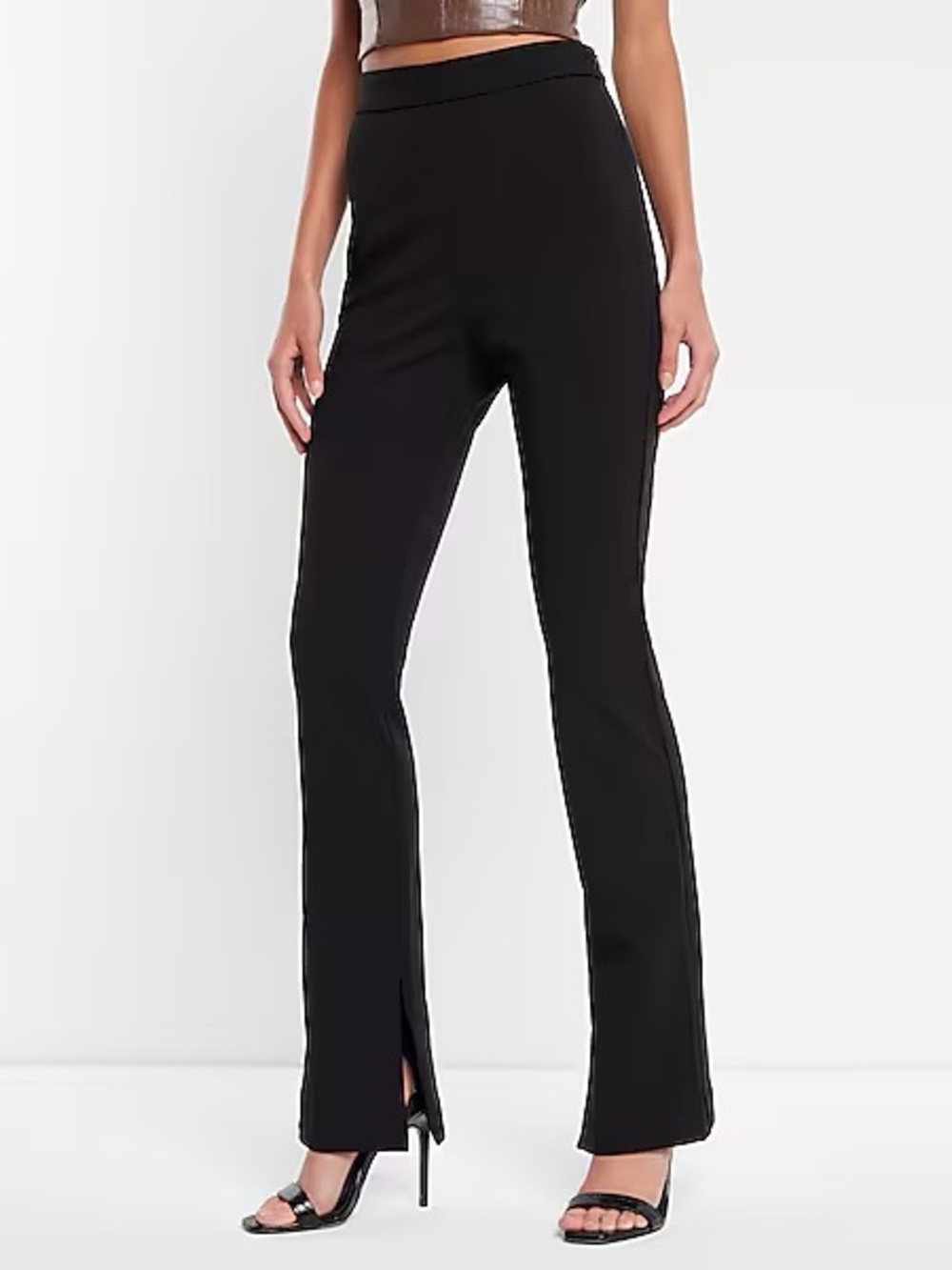 Express Super High Waisted Skyscraper Pant Split Hem Side Zip Women’s size XL